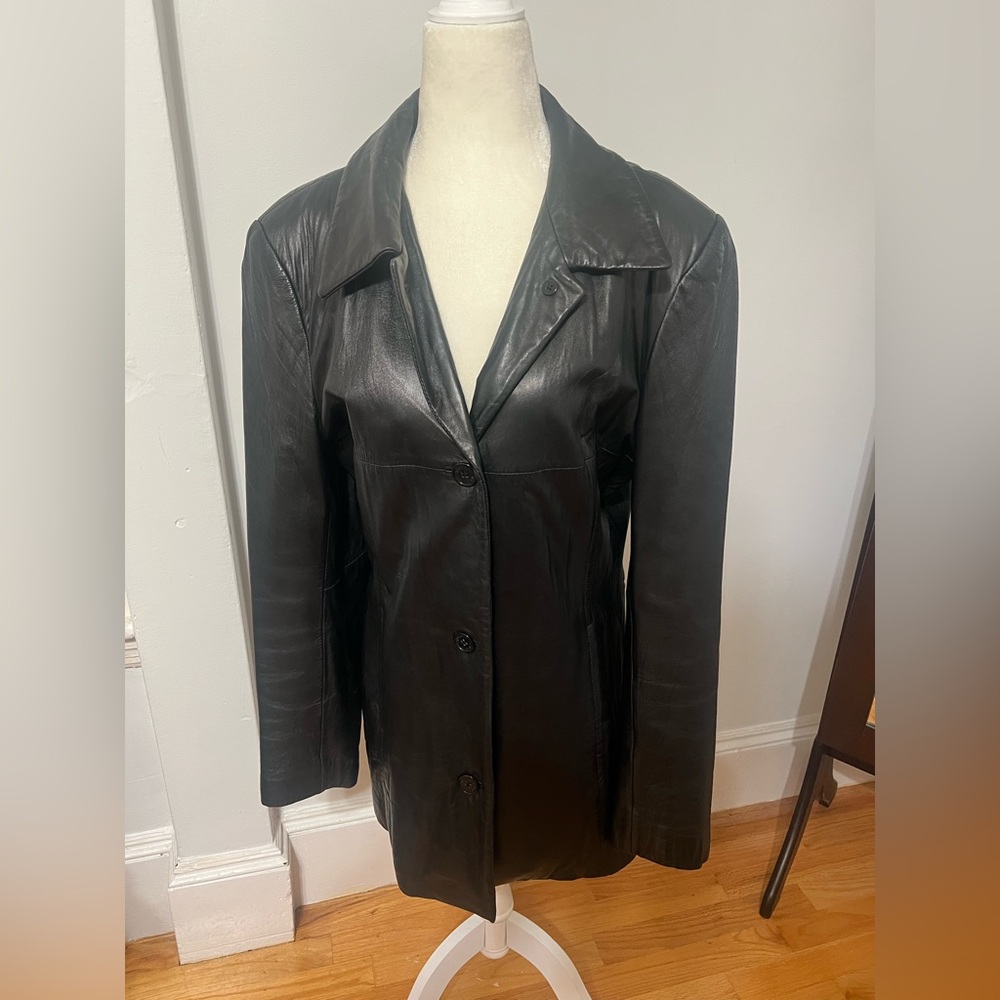 Vintage Black Leather Women's Jacket